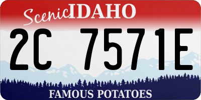 ID license plate 2C7571E
