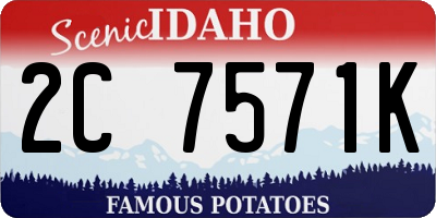 ID license plate 2C7571K