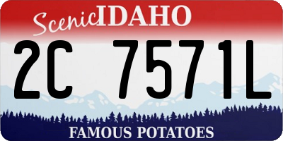 ID license plate 2C7571L