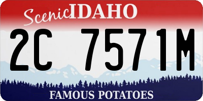 ID license plate 2C7571M