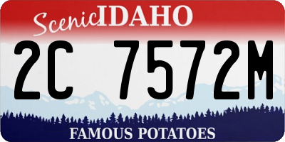 ID license plate 2C7572M
