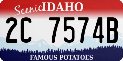 ID license plate 2C7574B