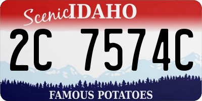 ID license plate 2C7574C