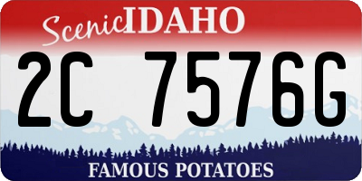 ID license plate 2C7576G