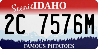 ID license plate 2C7576M