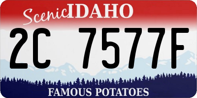 ID license plate 2C7577F