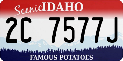 ID license plate 2C7577J