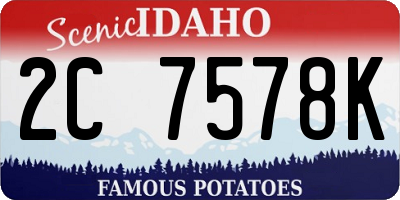 ID license plate 2C7578K