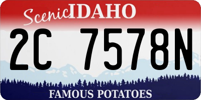 ID license plate 2C7578N