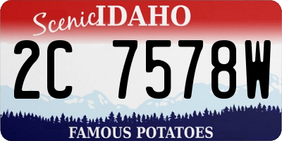 ID license plate 2C7578W