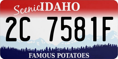 ID license plate 2C7581F