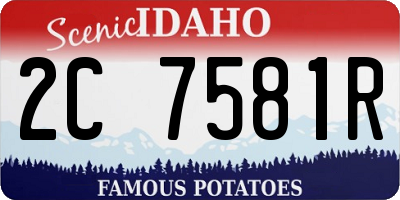 ID license plate 2C7581R