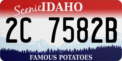 ID license plate 2C7582B