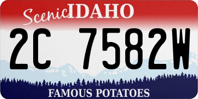 ID license plate 2C7582W