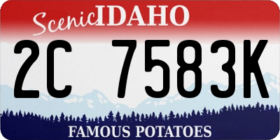 ID license plate 2C7583K