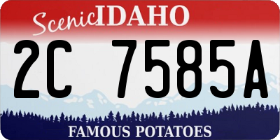 ID license plate 2C7585A