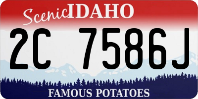 ID license plate 2C7586J