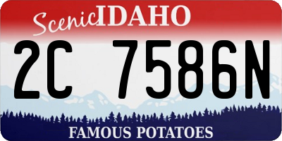 ID license plate 2C7586N