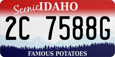 ID license plate 2C7588G