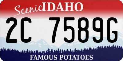 ID license plate 2C7589G
