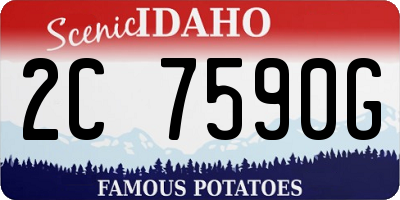 ID license plate 2C7590G