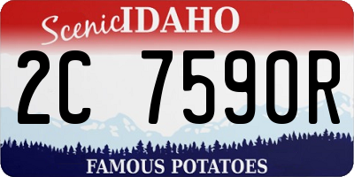 ID license plate 2C7590R