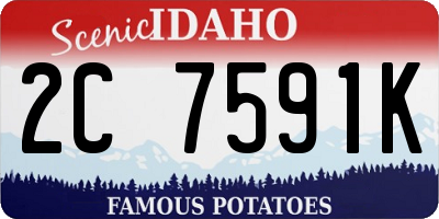 ID license plate 2C7591K