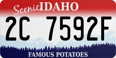 ID license plate 2C7592F