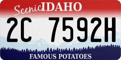 ID license plate 2C7592H