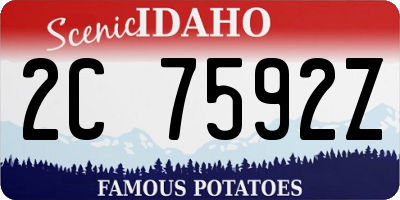 ID license plate 2C7592Z