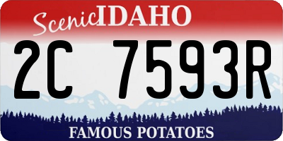 ID license plate 2C7593R
