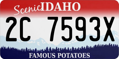 ID license plate 2C7593X