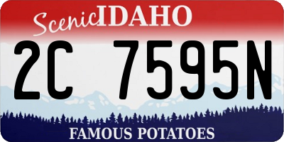 ID license plate 2C7595N