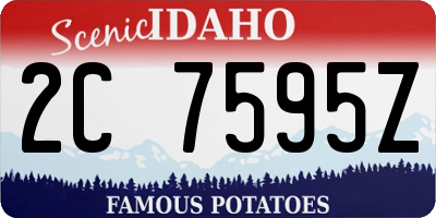 ID license plate 2C7595Z