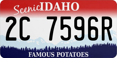 ID license plate 2C7596R