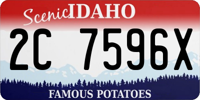 ID license plate 2C7596X