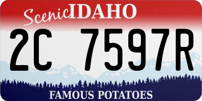 ID license plate 2C7597R