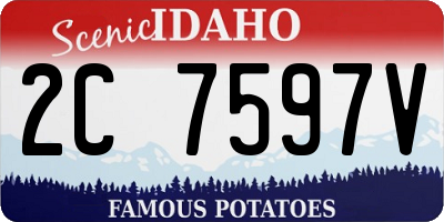 ID license plate 2C7597V