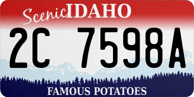 ID license plate 2C7598A