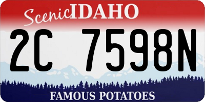 ID license plate 2C7598N