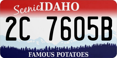 ID license plate 2C7605B