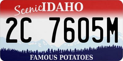 ID license plate 2C7605M