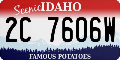 ID license plate 2C7606W