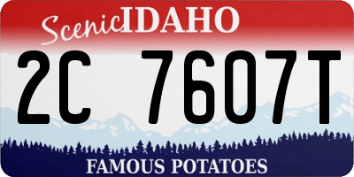 ID license plate 2C7607T