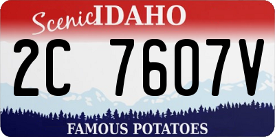 ID license plate 2C7607V