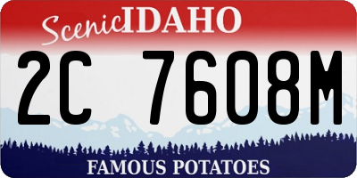 ID license plate 2C7608M