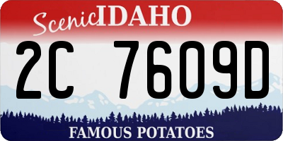 ID license plate 2C7609D