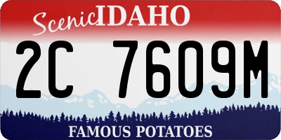 ID license plate 2C7609M