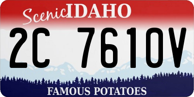ID license plate 2C7610V