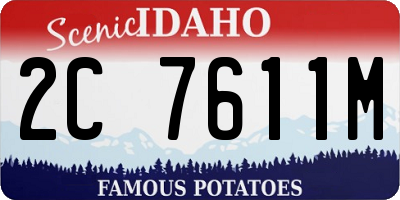 ID license plate 2C7611M